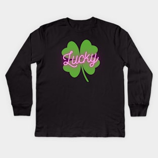 Lucky T-shirt St. Patricks Day Kids Long Sleeve T-Shirt